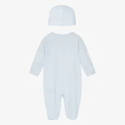 Kissy Kissy Gifts|Babysuits*Boys Blue Cotton Jungle Oasis Babygrow Set