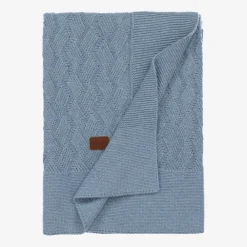 Mayoral Newborn Blankets & Shawls*Boys Blue Cotton Knit Blanket (96cm)