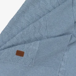 Mayoral Newborn Blankets & Shawls*Boys Blue Cotton Knit Blanket (96cm)