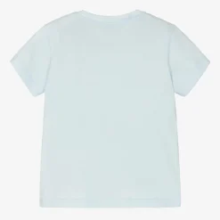 Dolce amp; Gabbana Tops*Boys Blue Cotton Leopard T-Shirt