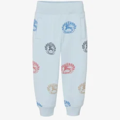 Burberry Trousers*Boys Blue Cotton Logo Joggers
