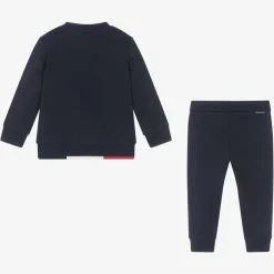 Moncler Enfant Tracksuits*Boys Blue Cotton Logo Tracksuit