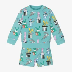 Stella McCartney Kids Outfit Sets*Boys Blue Cotton Magic Bunnies Shorts Set