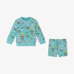 Stella McCartney Kids Outfit Sets*Boys Blue Cotton Magic Bunnies Shorts Set