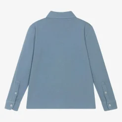 Mayoral Tops*Boys Blue Cotton Polo Shirt