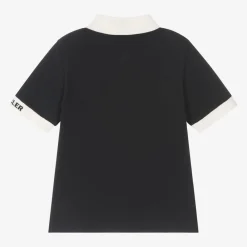 Moncler Enfant Tops*Boys Blue Cotton Polo Shirt