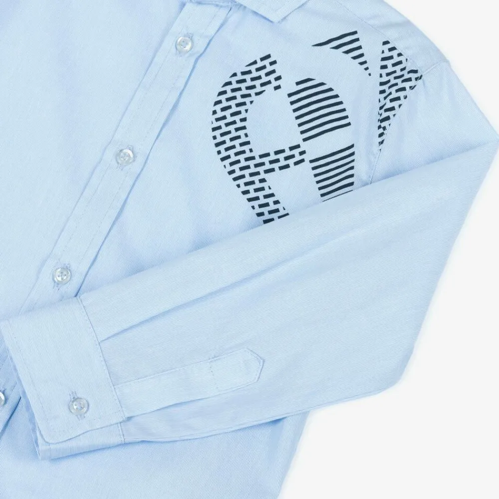 AIGNER Tops*Boys Blue Cotton Shirt