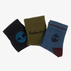 Timberland Socks|Socks*Boys Blue Cotton Socks (3 Pack)