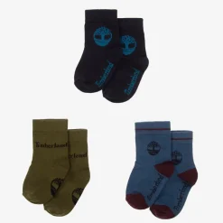 Timberland Socks|Socks*Boys Blue Cotton Socks (3 Pack)