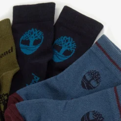 Timberland Socks|Socks*Boys Blue Cotton Socks (3 Pack)