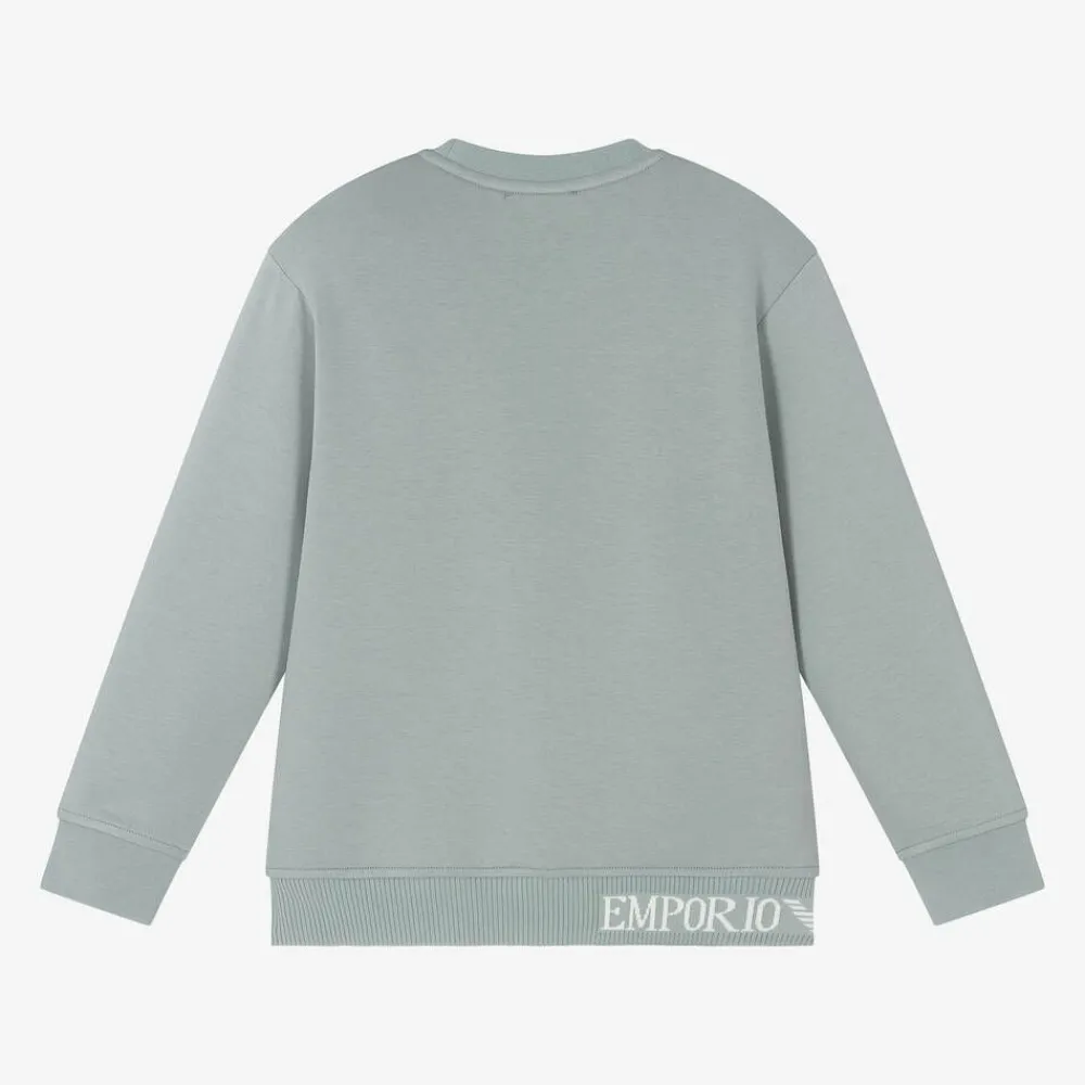 Emporio Armani Tops*Boys Blue Cotton Sweatshirt