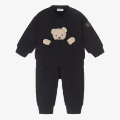 Il Gufo Tracksuits*Boys Blue Cotton Teddy Tracksuit