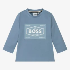 BOSS Tops*Boys Blue Cotton Top
