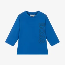 BOSS Tops*Boys Blue Cotton Top