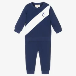 Caramelo Kids Tracksuits*Boys Blue Cotton Tracksuit
