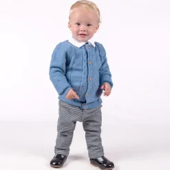 Beau KiD Outfit Sets*Boys Blue Cotton Trouser Set