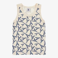 Petit Bateau Underwear*Boys Blue Cotton Vests (2 Pack)