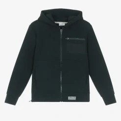 iDO Junior Tops*Boys Blue Cotton Zip-Up Hoodie