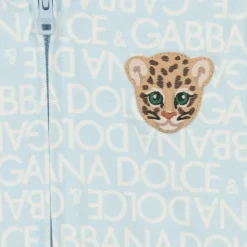 Dolce amp; Gabbana Tops*Boys Blue Cotton Zip-Up Top