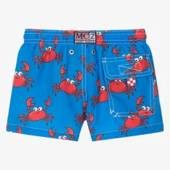MC2 Saint Barth Swimwear*Boys Blue Crab Print Swim Shorts