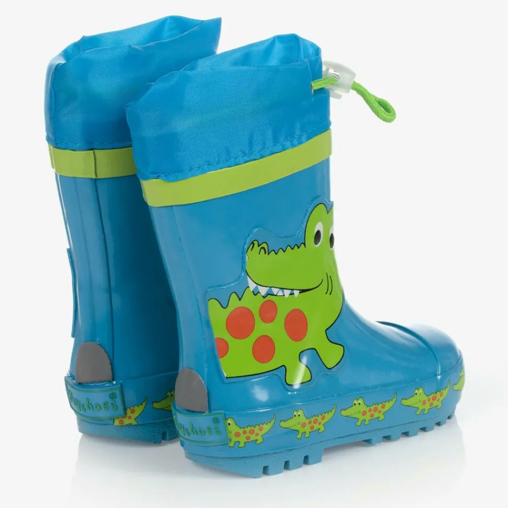 Playshoes Rain Boots|Rain Boots*Boys Blue Crocodile Rain Boots
