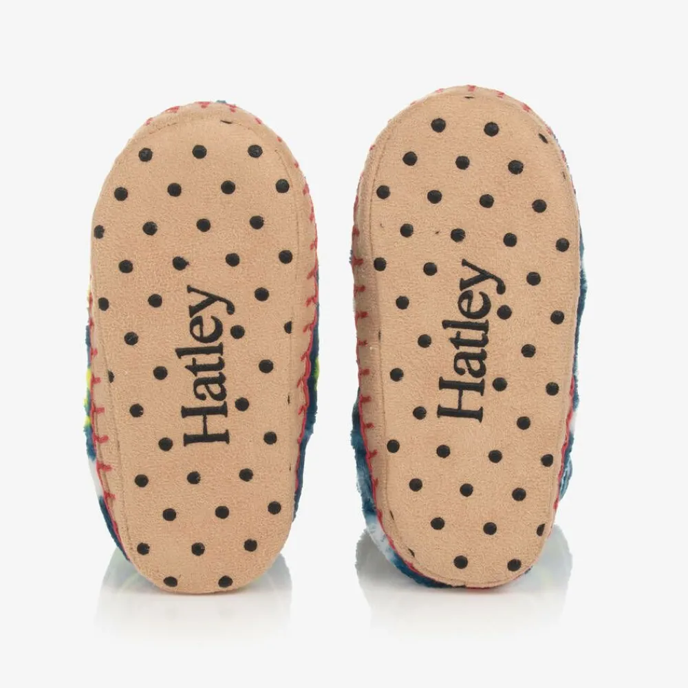 Hatley Slippers|Slippers*Boys Blue Dinosaur Bones Slippers