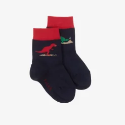 Falke Socks|Socks*Boys Blue Dinosaur Cotton Socks