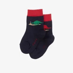 Falke Socks|Socks*Boys Blue Dinosaur Cotton Socks