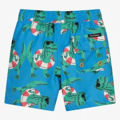 Rock Your Baby Swimwear*Boys Blue Dinosaur Swim Shorts
