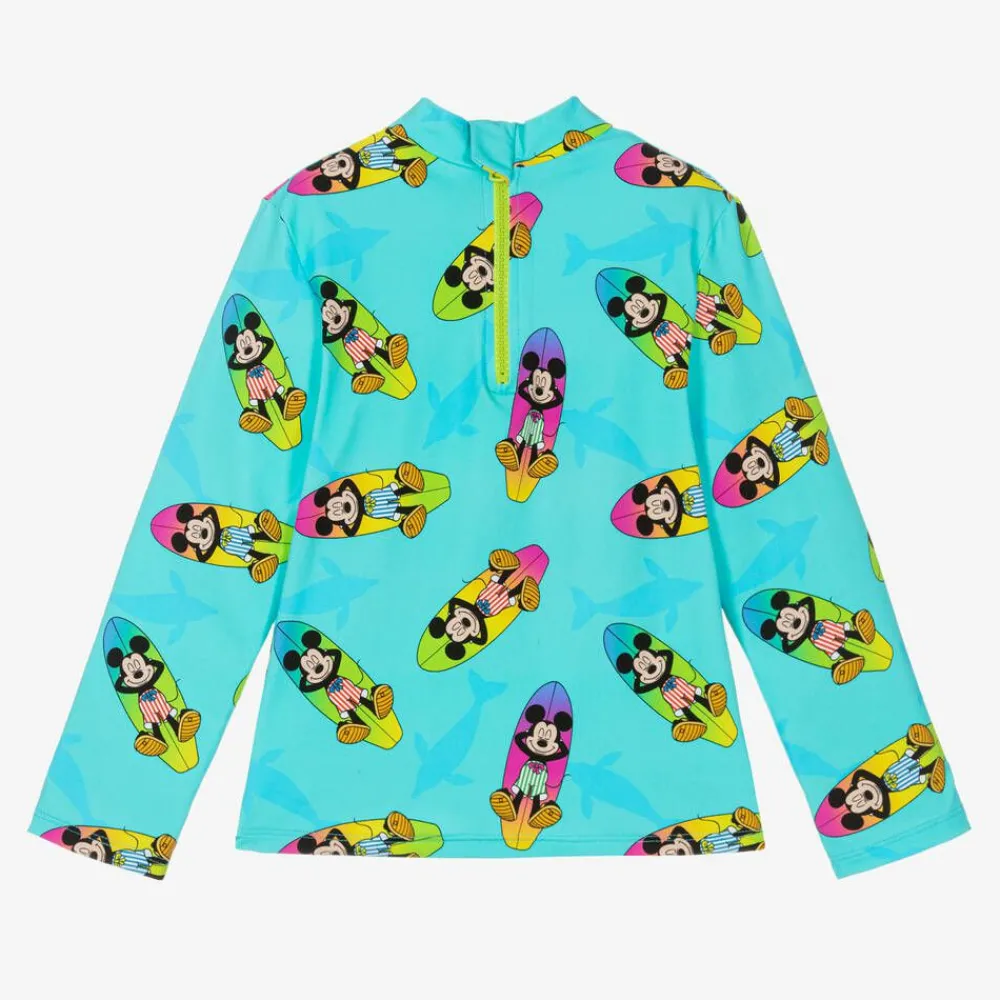 MC2 Saint Barth Swimwear*Boys Blue Disney Swim Top (UPF50+)