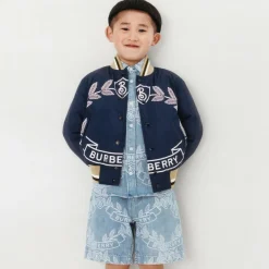 Burberry Coats & Jackets*Boys Blue Down Filled Bomber Jacket