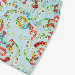 Versace Shorts*Boys Blue Floral Barocco Shorts