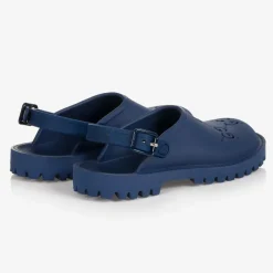 Gucci Sandals*Boys Blue GG Logo Rubber Sandals