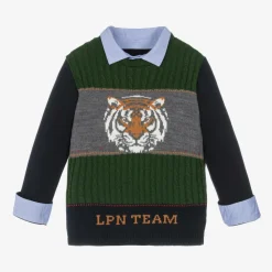 Lapin House Tops*Boys Blue Jersey & Knitted Sweatshirt