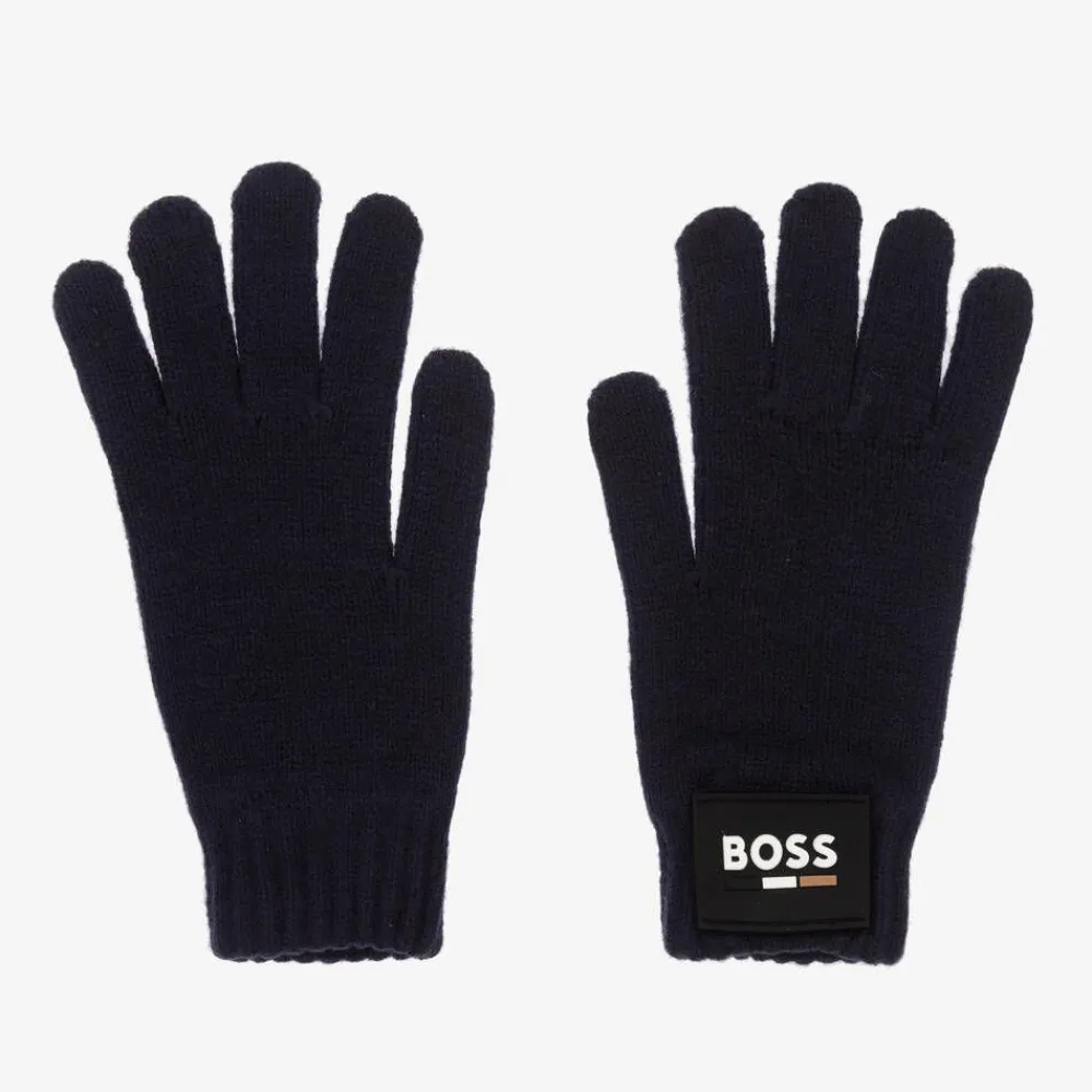 BOSS Gloves & Mittens*Boys Blue Knitted Gloves