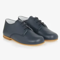 Beatrice amp; George Traditional Shoes|Brogues*Boys Blue Lace-Up Leather Shoes