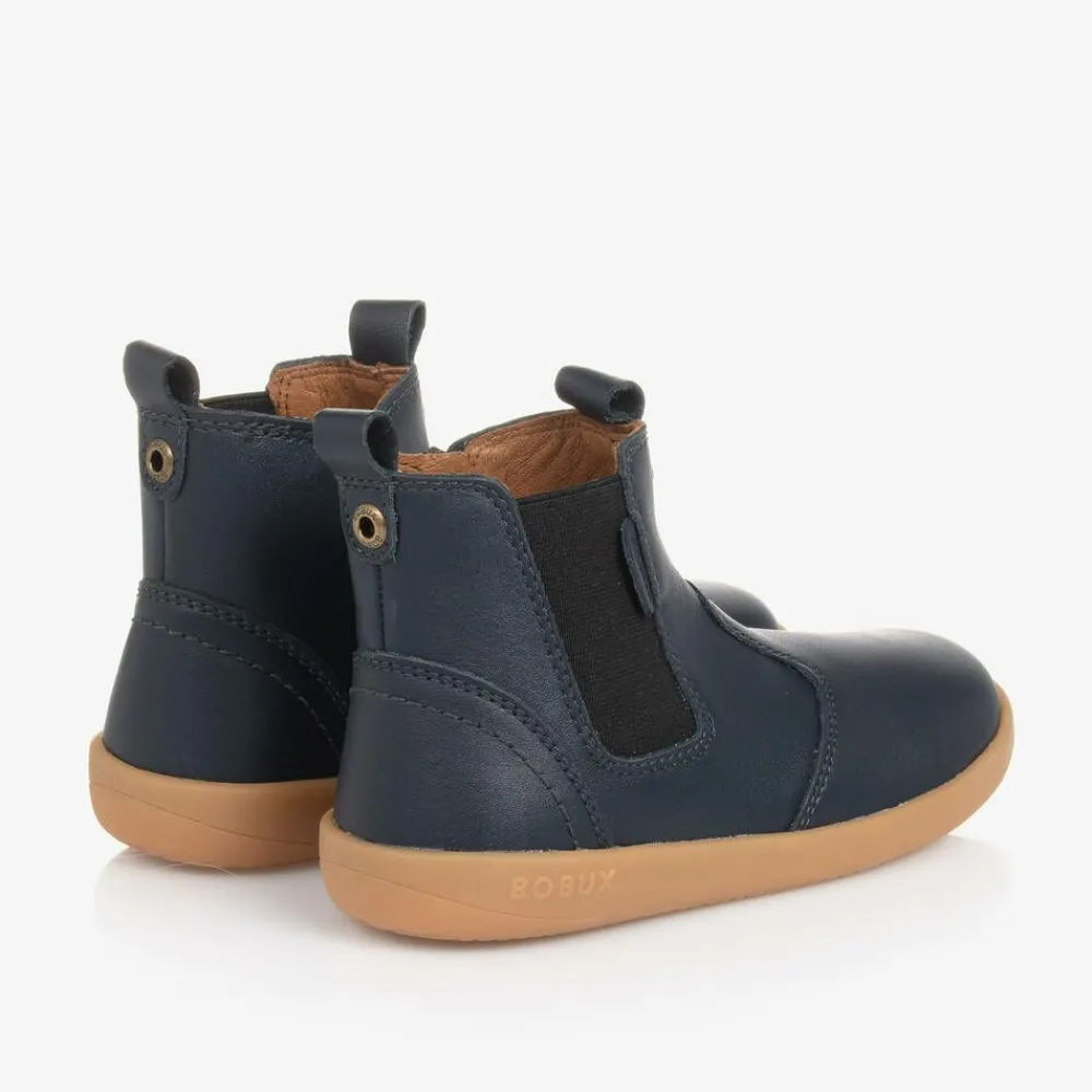 Bobux Kid + Boots*Boys Blue Leather Ankle Boots