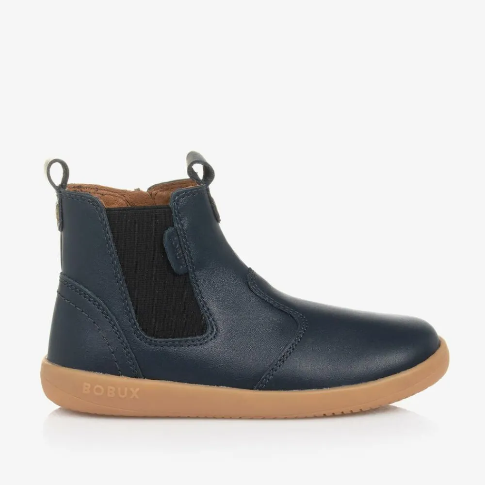 Bobux Kid + Boots*Boys Blue Leather Ankle Boots
