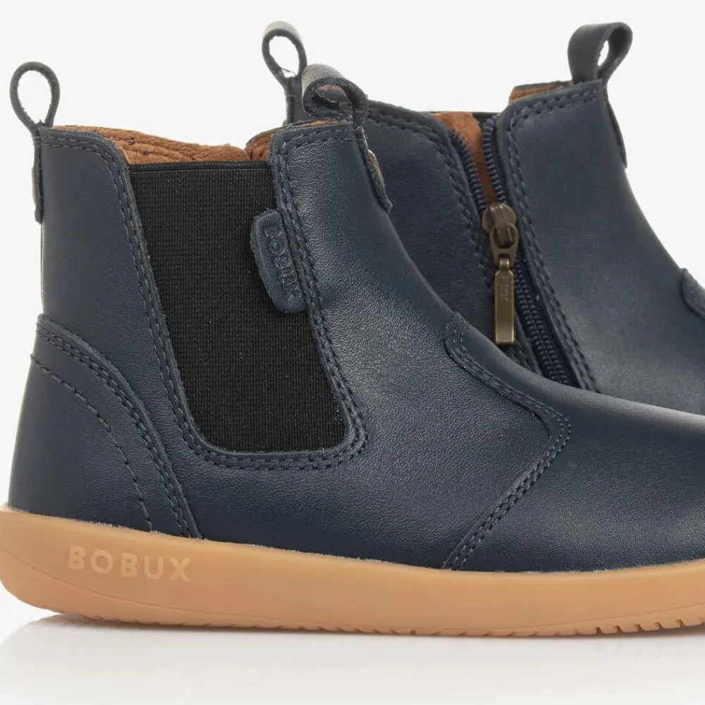 Bobux Kid + Boots*Boys Blue Leather Ankle Boots
