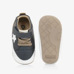 Old Soles First Walkers|First Walkers*Boys Blue Leather First Walker Shoes