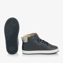 Old Soles Trainers*Boys Blue Leather High-Top Trainers