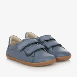 Tip Toey Joey Trainers|Trainers*Boys Blue Leather Velcro Trainers