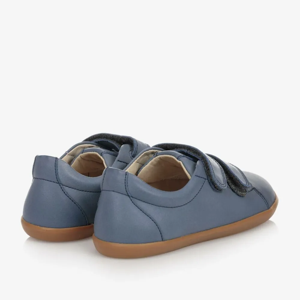 Tip Toey Joey Trainers|Trainers*Boys Blue Leather Velcro Trainers