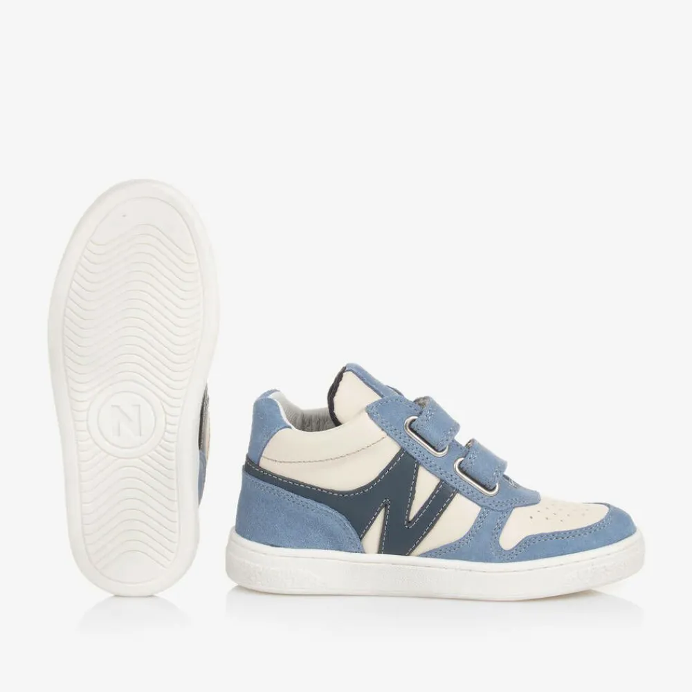 Naturino Trainers|Trainers*Boys Blue Leather Velcro Trainers