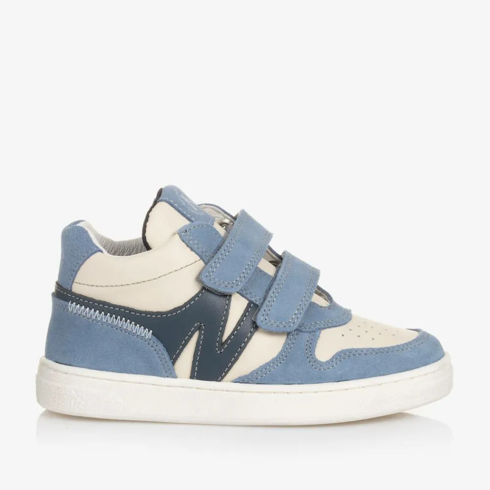 Naturino Trainers|Trainers*Boys Blue Leather Velcro Trainers