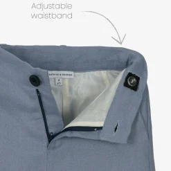 Beatrice amp; George Suits*Boys Blue Linen Waistcoat Suit