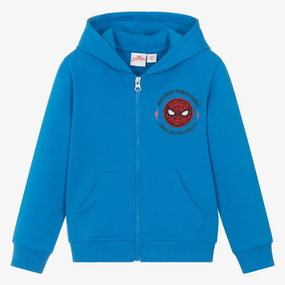 iDO Baby Tops*Boys Blue Marvel Zip-Up Top