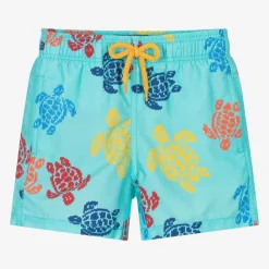 Vilebrequin Swimwear*Boys Blue Multicolour Turtle Swim Shorts