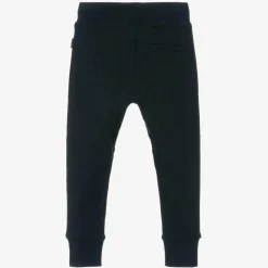 Molo Trousers*Boys Blue Organic Cotton Jersey Joggers Darknavy