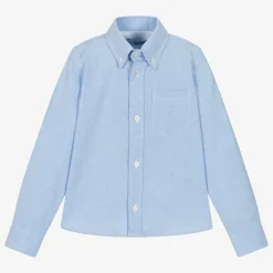 Dr. Kid Tops*Boys Blue Oxford Cotton Shirt